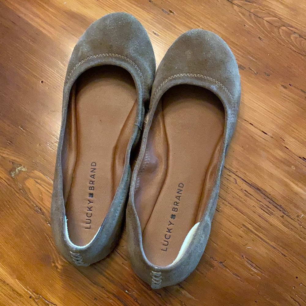 Lucky brand suede flats. Size 8.5. Used condition